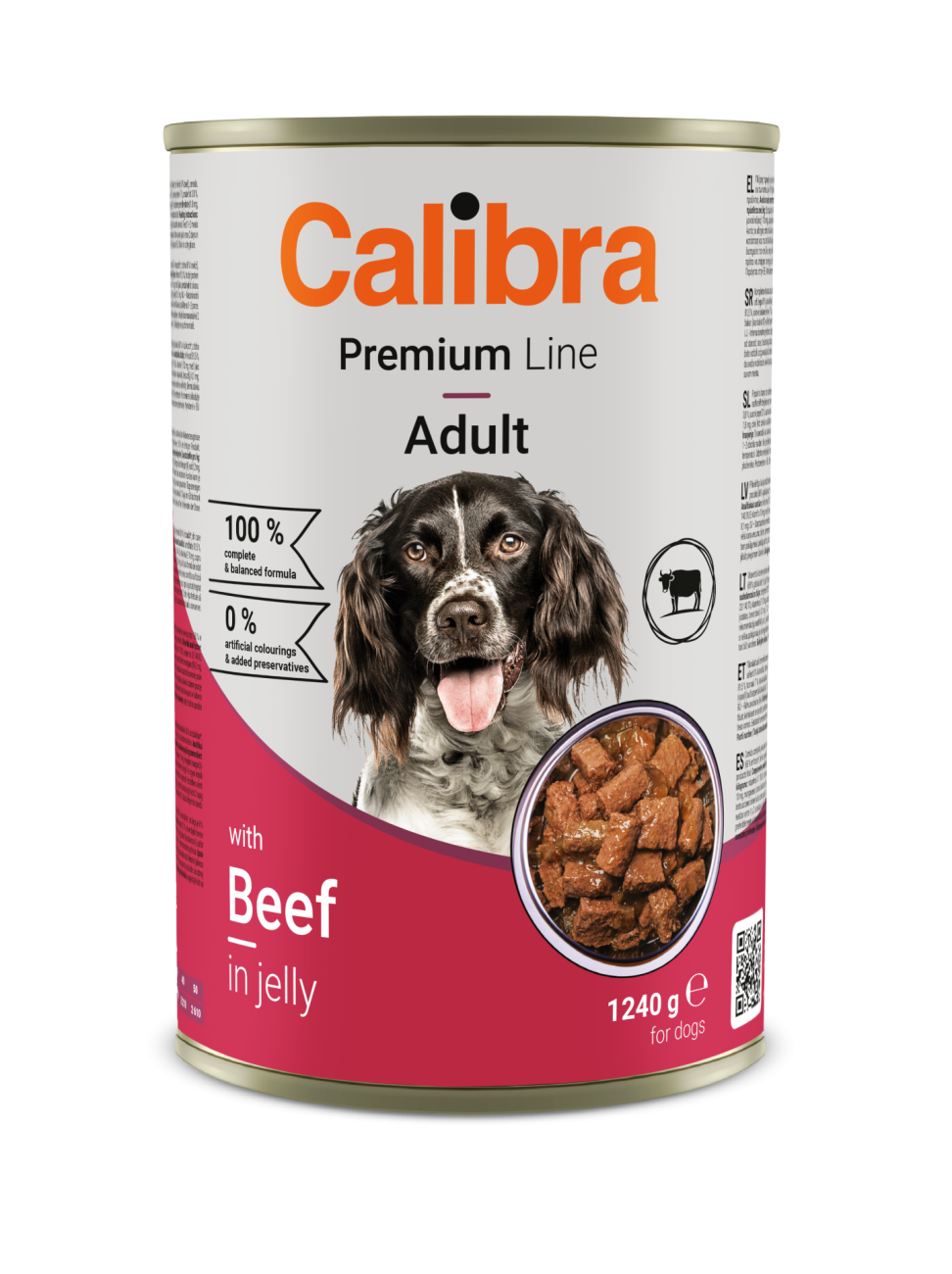 Calibra Dog Premium can with Beef in jelly 1240 g