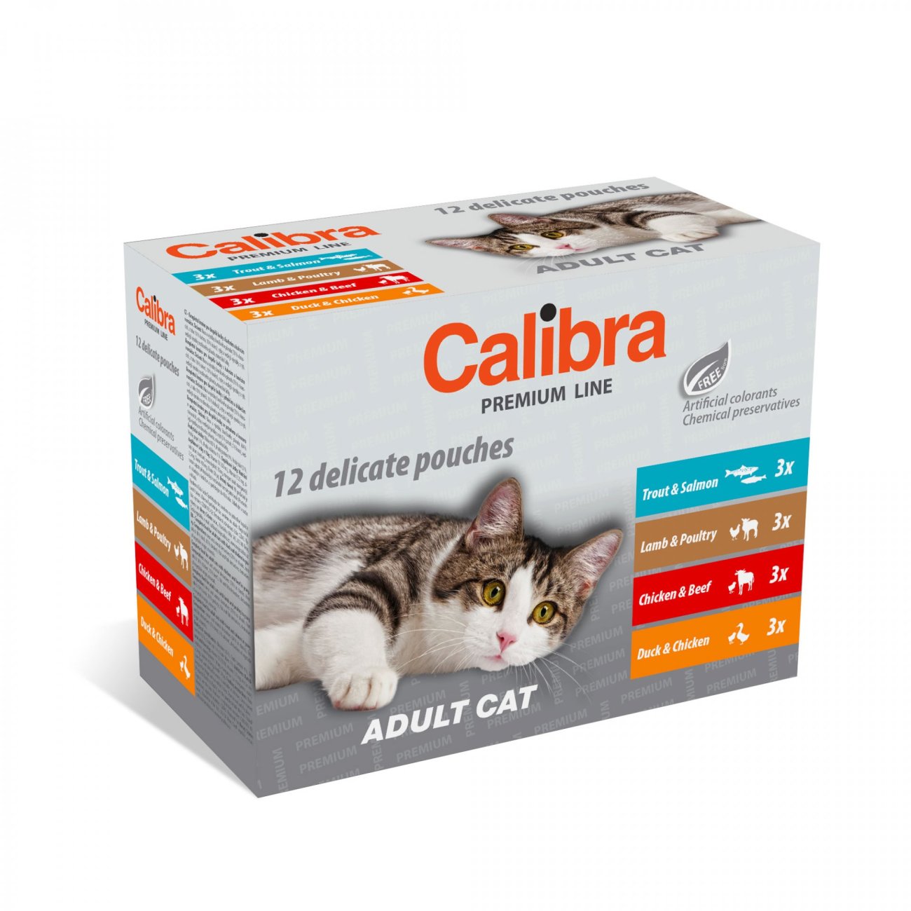 Calibra Cat Premium pouch Multipack Adult 12 x 100 g
