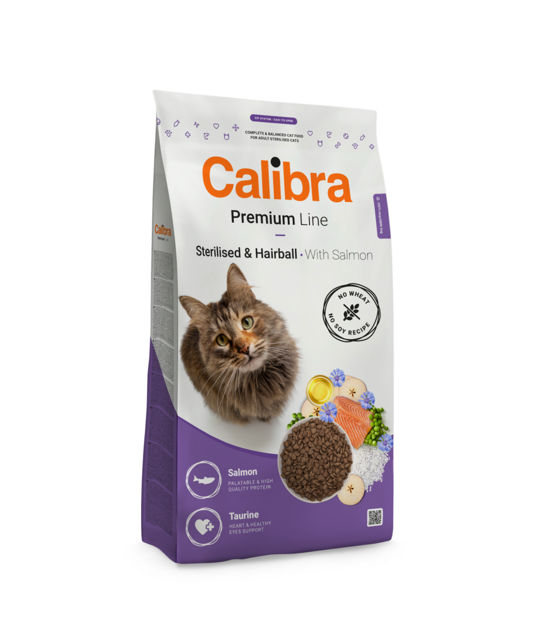 Calibra Cat Premium Line Sterilised & Hairball Salmon  10 kg