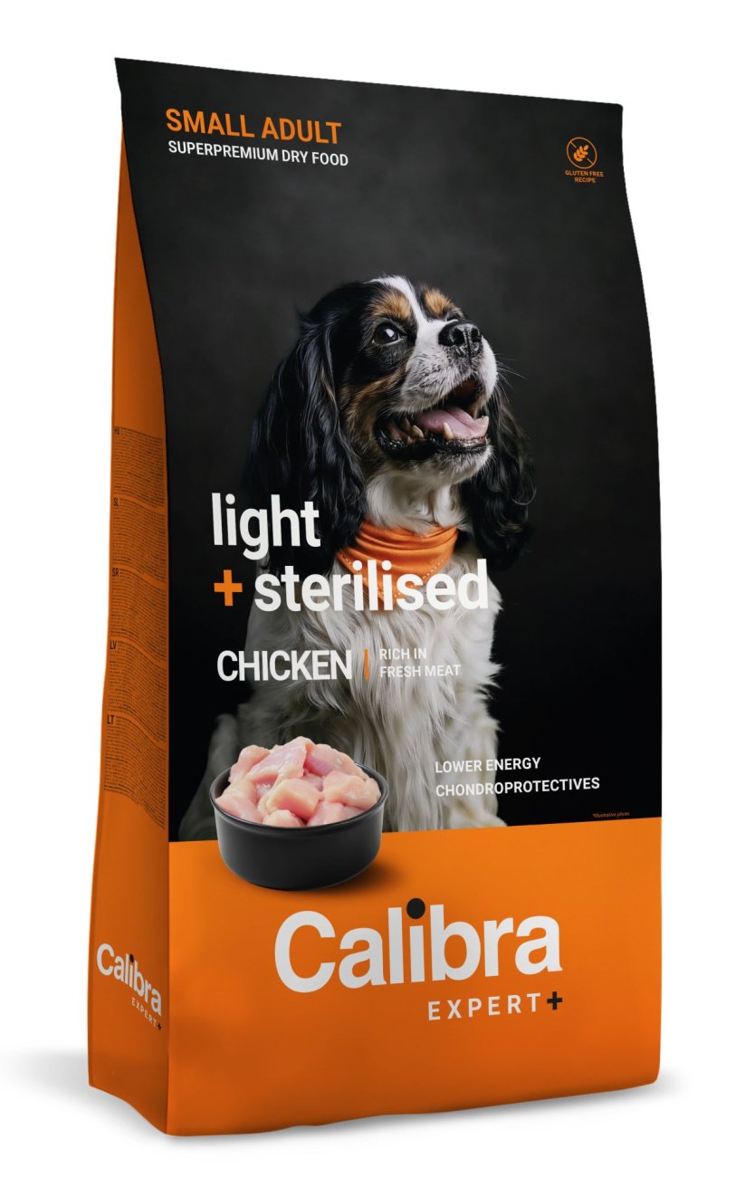 Calibra Dog EXPERT+ Adult Small Light & Sterilised Chicken 6 kg
