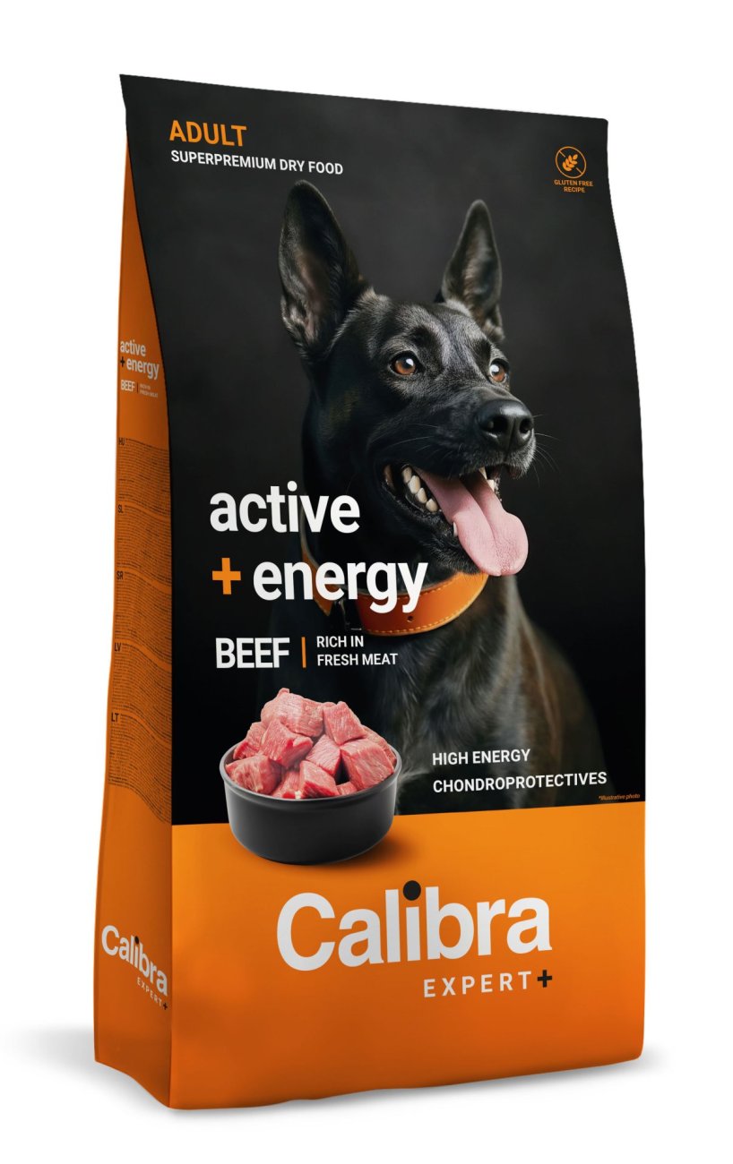 Calibra Dog EXPERT+ Adult Active & Energy Beef 12 kg